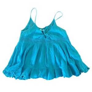 Zara Blue Babydoll Tank Medium